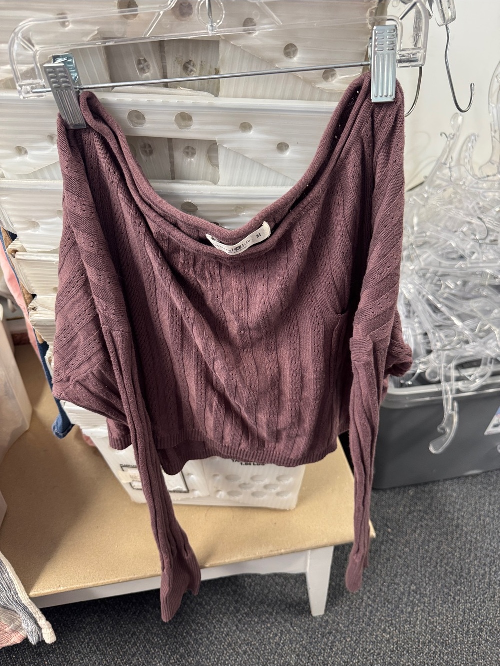 Natural life drop shoulder sweater M // 061706